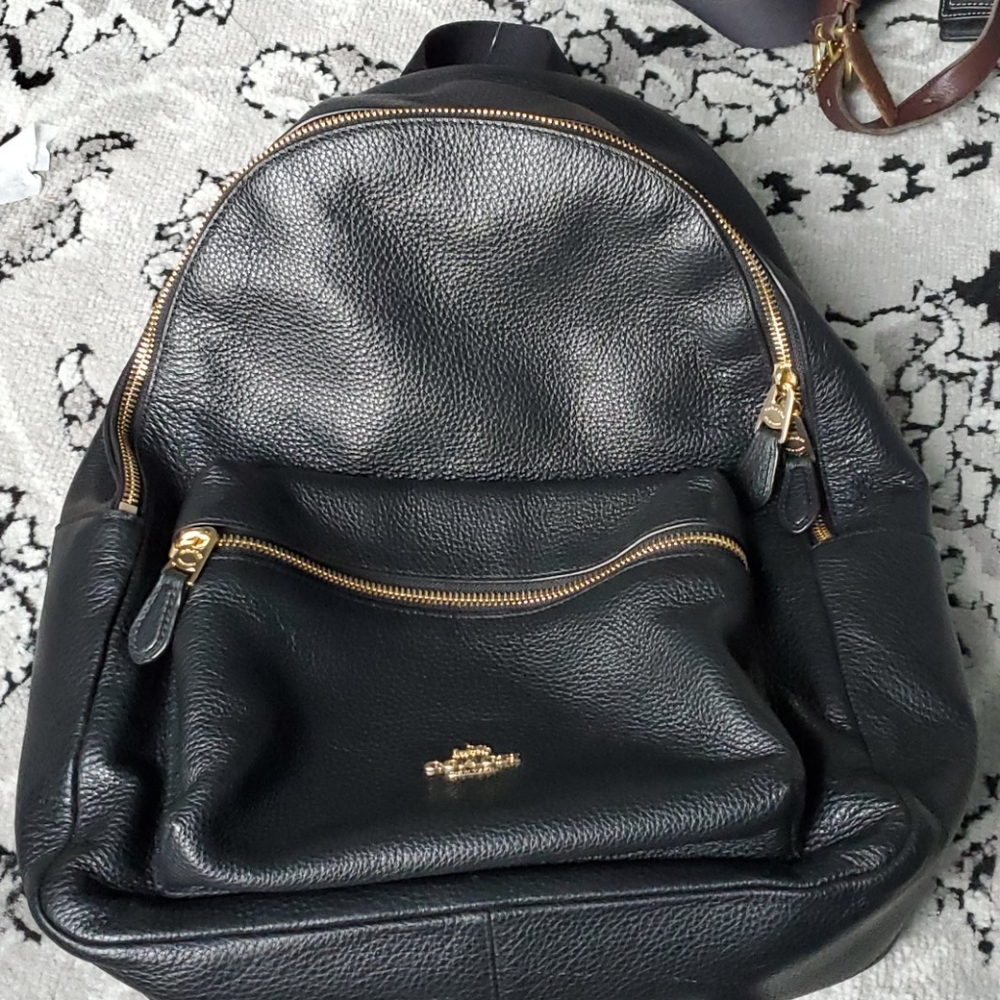 Coach leather backpack